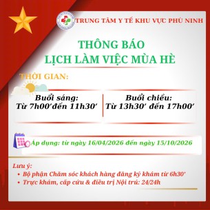 Thông báo giờ làm việc mùa hè